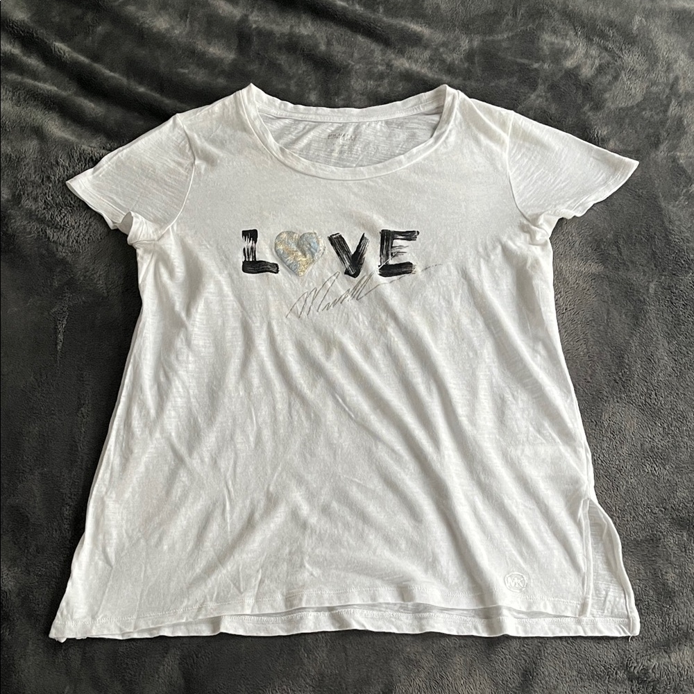 MICHAEL Michael Kors white love T-Shirt Women’s Medium